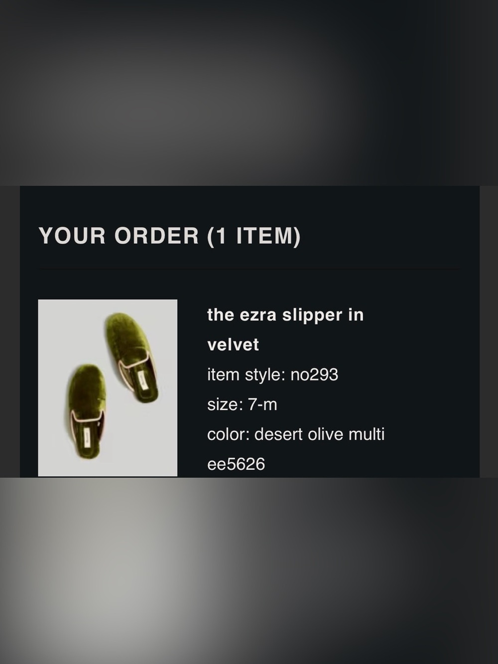 Madewell Ezra Mule Slipper in Green Velvet Pink Piping - Picture 2 of 9